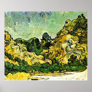 Van Gogh - Mountain Landscape at Saint-Remy Poster