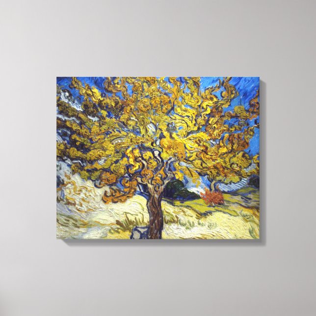 Van Gogh Mulberry Tree Masterpiece Art Canvas Print (Front)