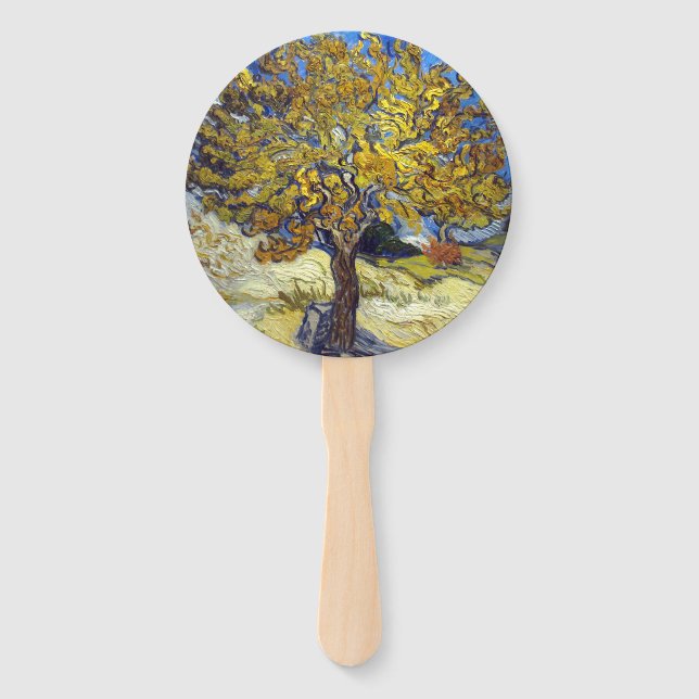 Van Gogh Mulberry Tree Masterpiece Art Hand Fan (Front)