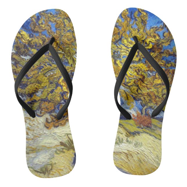 Van Gogh Mulberry Tree Masterpiece Art Jandals (Footbed)