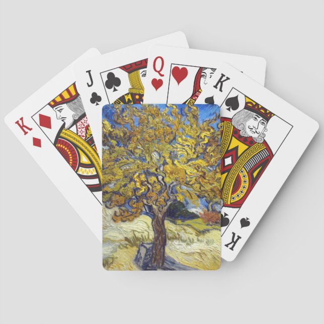 Van Gogh Mulberry Tree Masterpiece Art Playing Cards (Back)