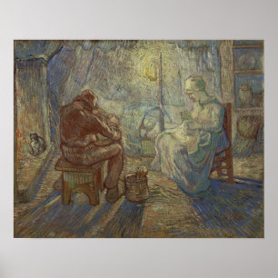 Van Gogh - Night (After Millet) Poster