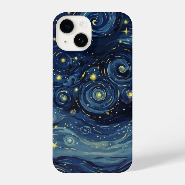 Van Gogh Night Sky Inspired Artwork iPhone Case (Back)