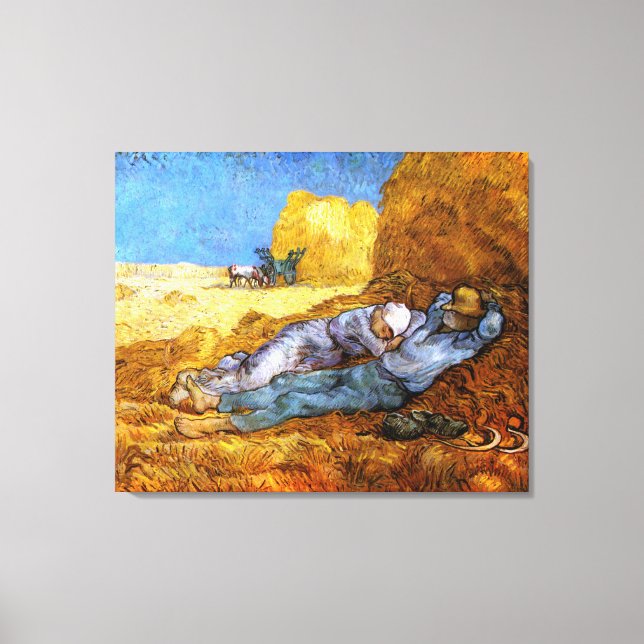 Van Gogh: Noon Rest from Work Canvas Print (Front)