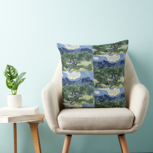 Van Gogh Olive Trees - Blue Mountain Art Cushion