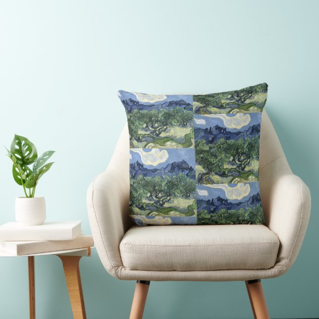 Van Gogh Olive Trees - Blue Mountain Art Cushion (Chair)