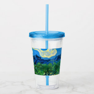 Van Gogh Olive Trees in a Mountainous Landscape Acrylic Tumbler