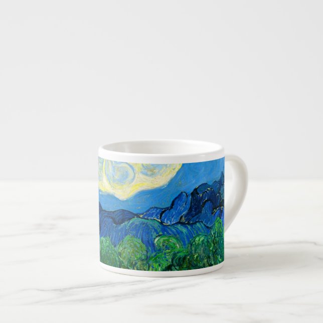 Van Gogh Olive Trees in a Mountainous Landscape Espresso Cup (Front Right)