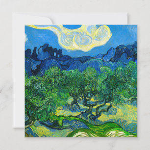 Van Gogh Olive Trees in a Mountainous Landscape Invitation