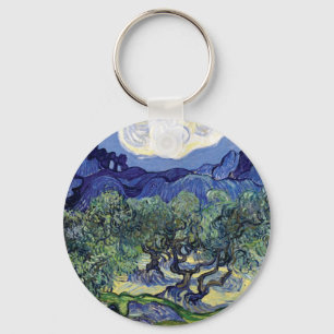 Van Gogh - Olive Trees In A Mountainous Landscape Key Ring