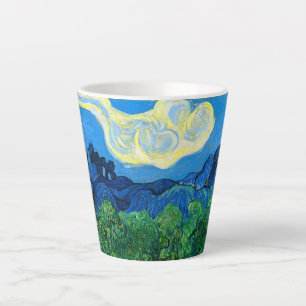 Van Gogh Olive Trees in a Mountainous Landscape Latte Mug