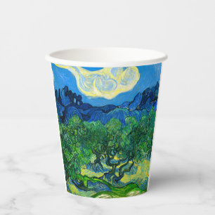 Van Gogh Olive Trees in a Mountainous Landscape Paper Cups