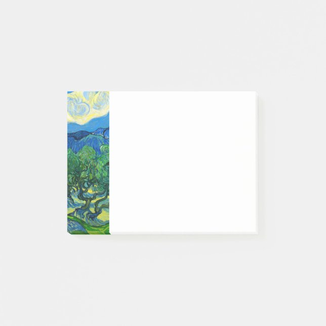 Van Gogh Olive Trees in a Mountainous Landscape Post-it Notes (Front)