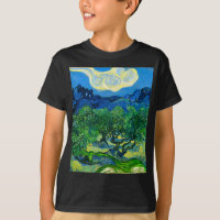 Van Gogh Olive Trees in a Mountainous Landscape