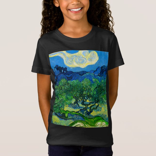 Van Gogh Olive Trees in a Mountainous Landscape T-Shirt (Front)