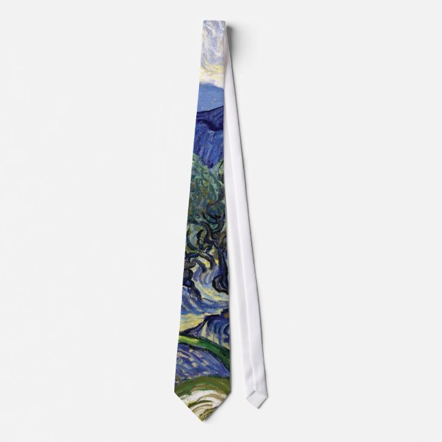 Van Gogh - Olive Trees In A Mountainous Landscape Tie (Front)