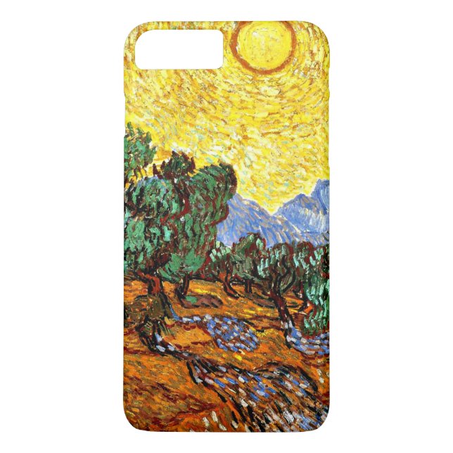 Van Gogh - Olive Trees with Yellow Sky and Sun Case-Mate iPhone Case (Back)