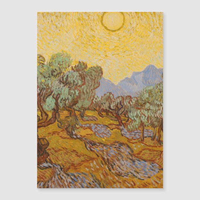 Van Gogh Olive Trees Yellow Sun Sky (Front)