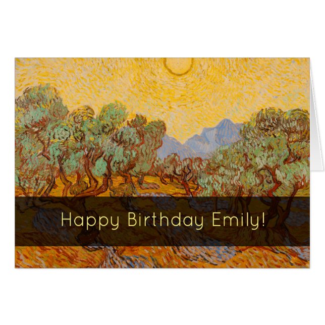 Van Gogh Olive Trees Yellow Sun Sky (Front Horizontal)