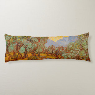 Van Gogh Olive Trees Yellow Sun Sky Body Cushion