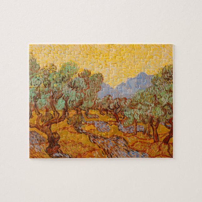 Van Gogh Olive Trees Yellow Sun Sky Jigsaw Puzzle (Horizontal)