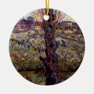 Van Gogh Orchard in Blossom with View of Arles Ceramic Tree Decoration