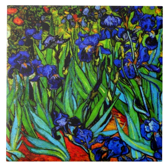 Van Gogh painting, Irises, Tile (Front)