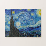 Van Gogh Painting of The Starry Night (1889) Jigsaw Puzzle<br><div class="desc">Beautiful Vincent Van Gogh painting of The Starry Night in (1889). This work is a famous painting from Vincent Van Gogh. This artwork would look beautiful on any wall.</div>