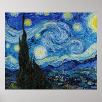 Van Gogh Painting of The Starry Night (1889)