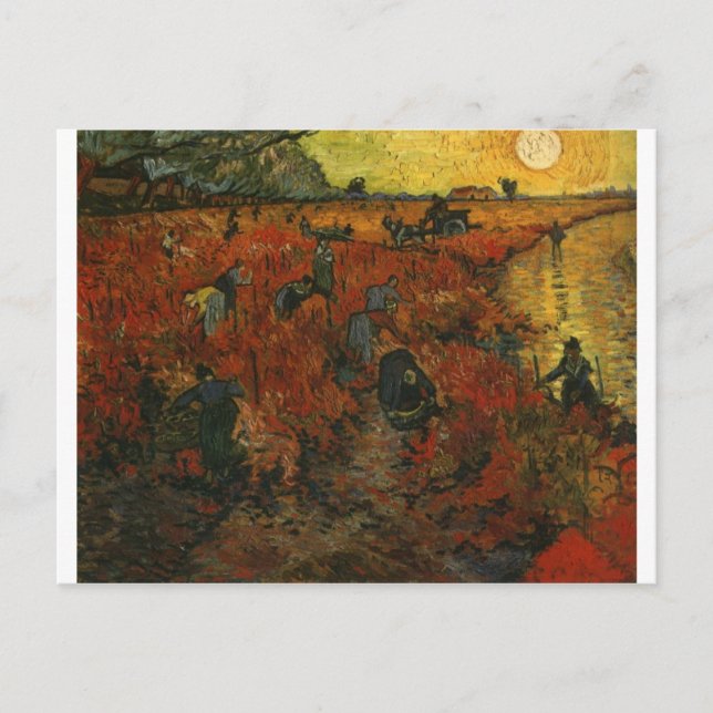 Van Gogh Painting: The Red Vineyard Postcard (Front)