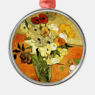 Van Gogh Painting Whimsical Blossoms Flowers Vines Metal Tree Decoration