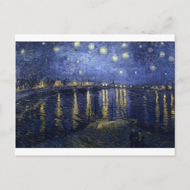 Van Gogh Paintings: Starry Night Van Gogh Rhone Postcard (Front)