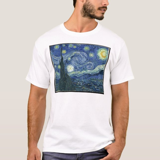 Van Gogh Paintings: Starry Night Van Gogh T-Shirt (Front)