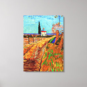 Van Gogh - Path Through a Field with Willows Canvas Print