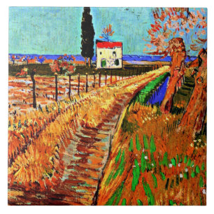 Van Gogh - Path Through a Field with Willows Tile