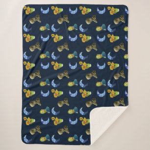 Van Gogh pattern Sherpa Blanket