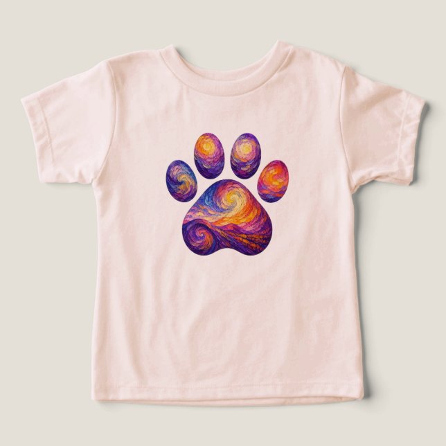 Van Gogh Paw Cute Dog (Design Front)
