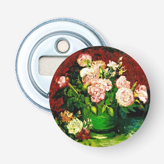 Van Gogh Peonies and Roses Bottle Opener (Front)