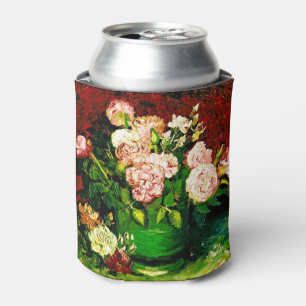 Van Gogh Peonies and Roses Can Cooler
