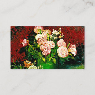 Van Gogh Peonies and Roses Enclosure Card
