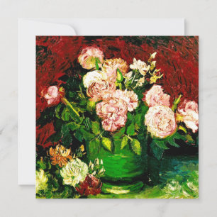 Van Gogh Peonies and Roses Invitation