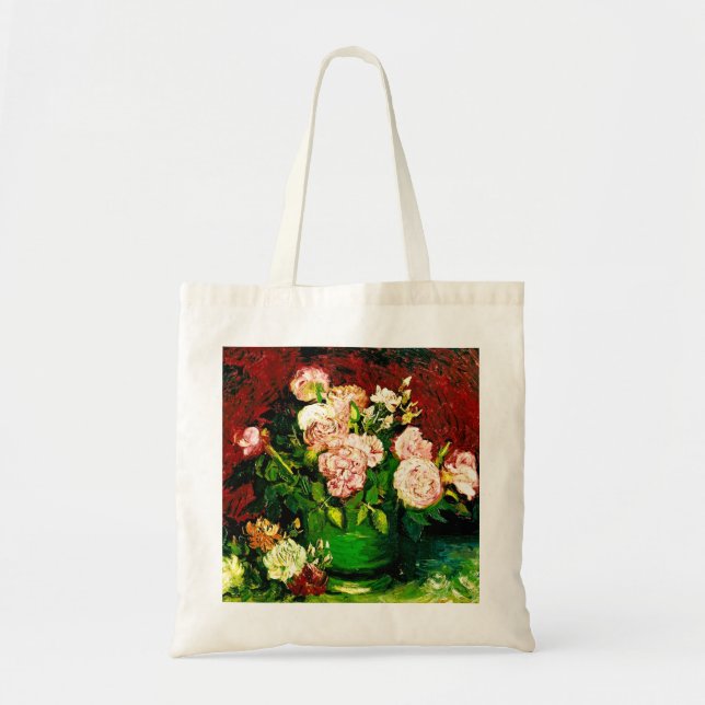 Van Gogh Peonies and Roses Tote Bag (Front)