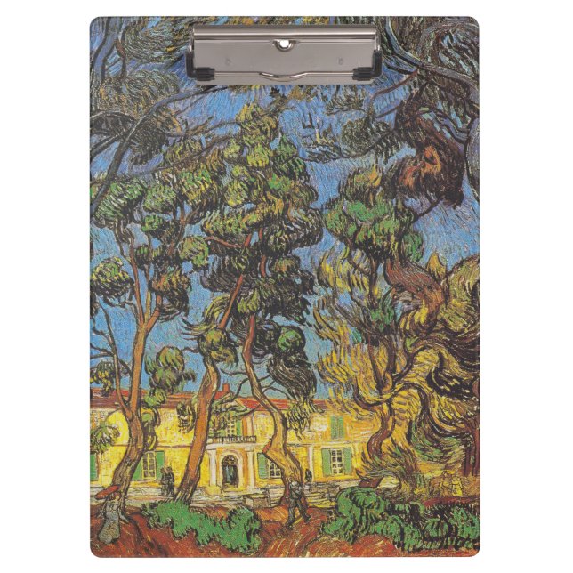 Van Gogh Pine Trees - Classic Garden Art Clipboard (Front)