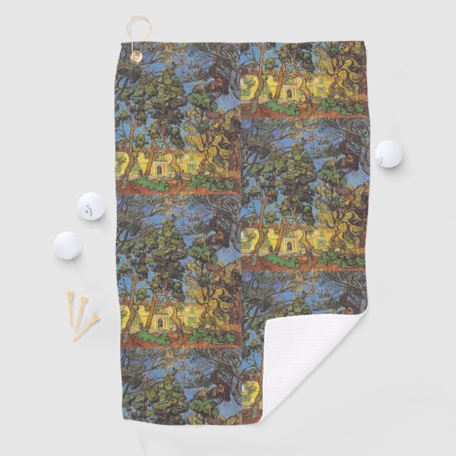 Van Gogh Pine Trees - Classic Garden Art Golf Towel (InSitu)