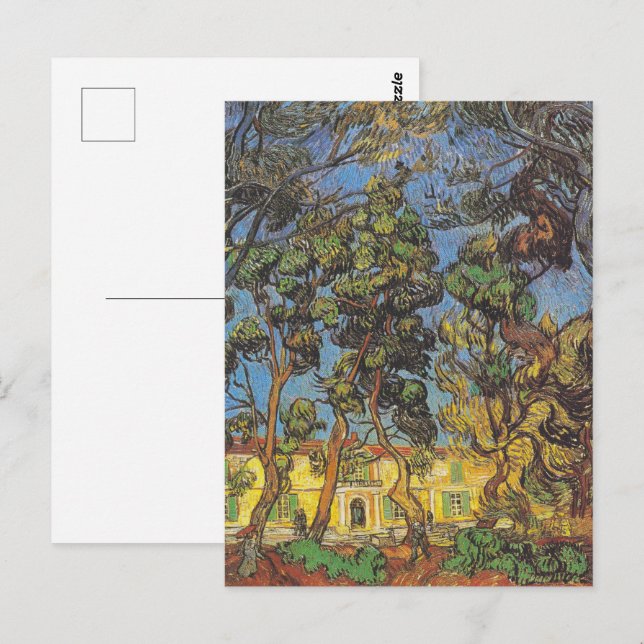 Van Gogh Pine Trees - Classic Garden Art Postcard (Front/Back)