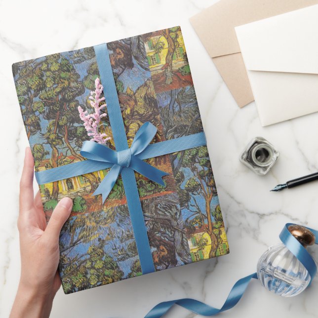 Van Gogh Pine Trees - Classic Garden Art Wrapping Paper (Gifting)