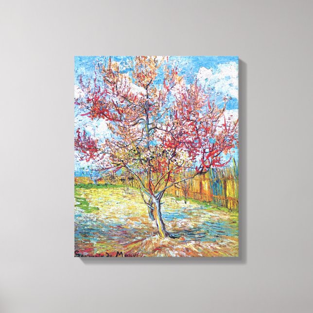 Van Gogh - Pink Peach Trees Canvas Print (Front)