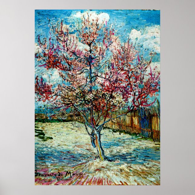Van Gogh - Pink Peach Trees Poster (Front)