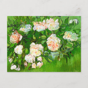 Van Gogh Pink Roses Postcard