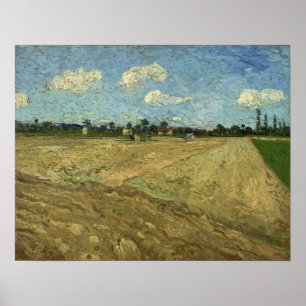 Van Gogh - Ploughed Fields ('De Furrows') Poster